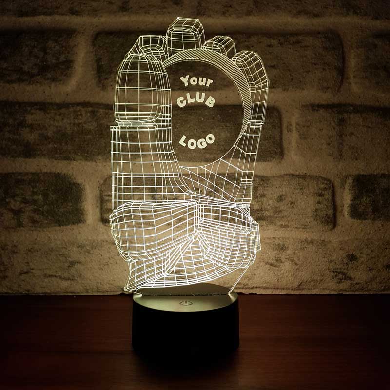 3D Rubgy glove LED night light