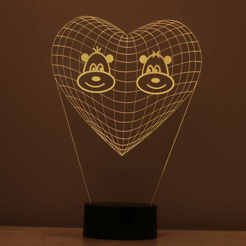 3D Cute Monkeys Led Lamp