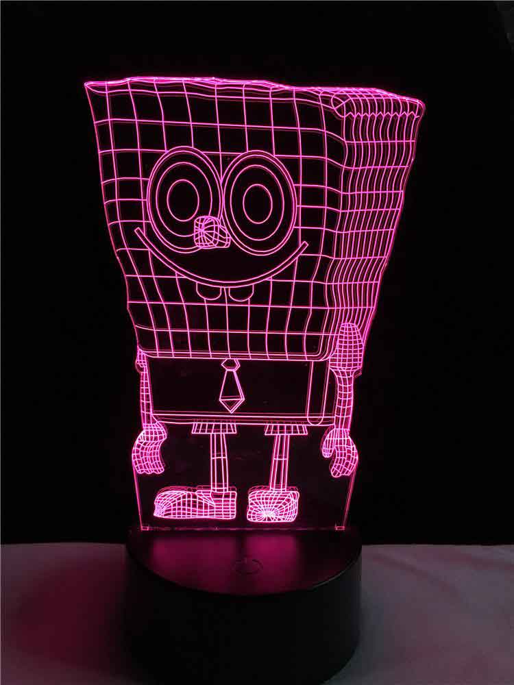 Lámpara de esponja 3-D Bob Led