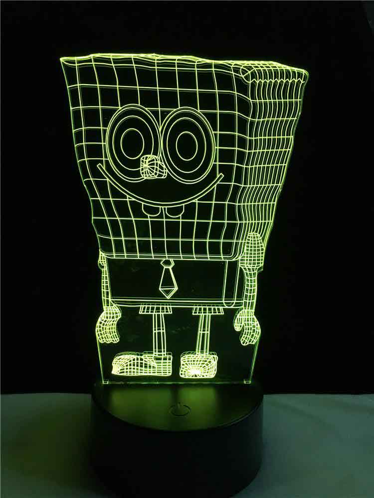 Sünger Bob Figürlü Dekoratif Hediye Led Masa Lambası | BYLAMP