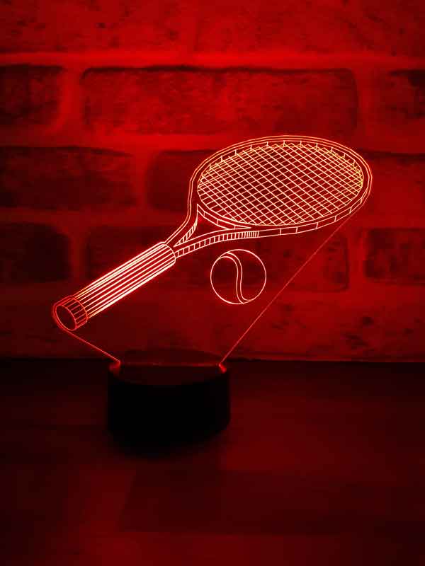 3D tennis racket gift table lamp