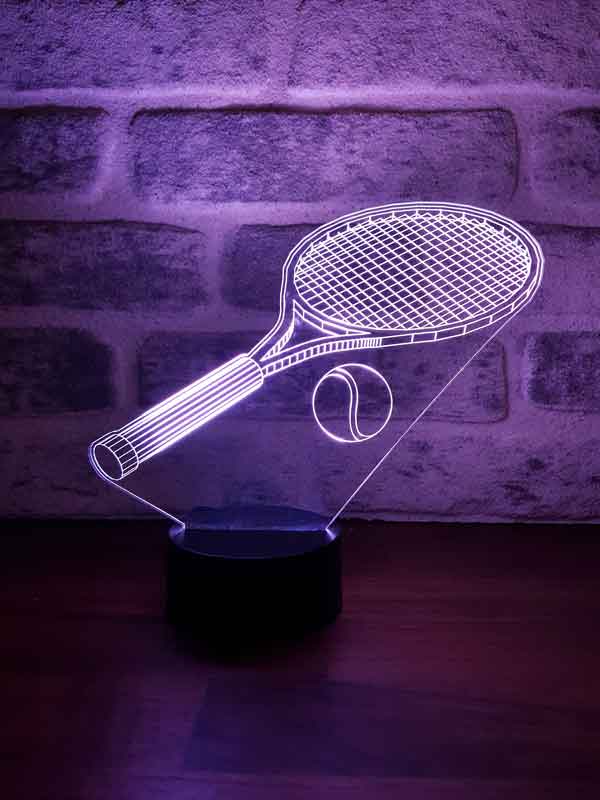 3D tennis racket gift table lamp