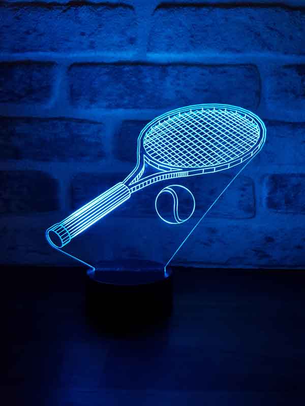 3D tennis racket gift table lamp