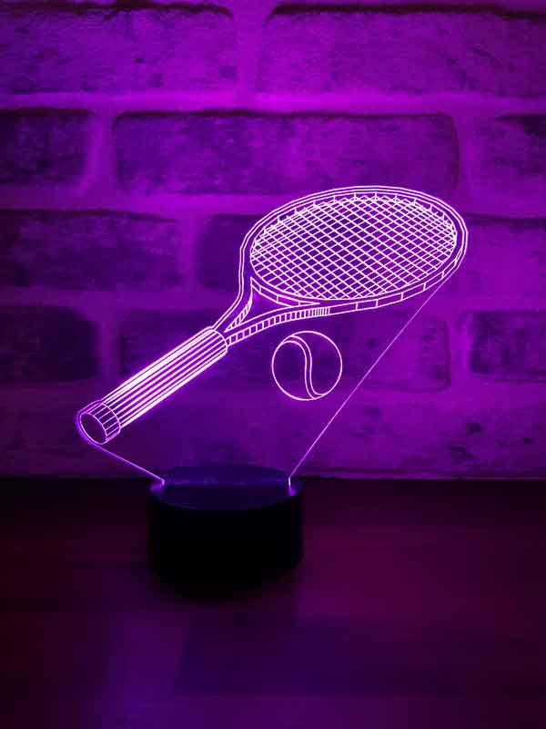 3D Tennis Schläger Geschenk Tischleuchte