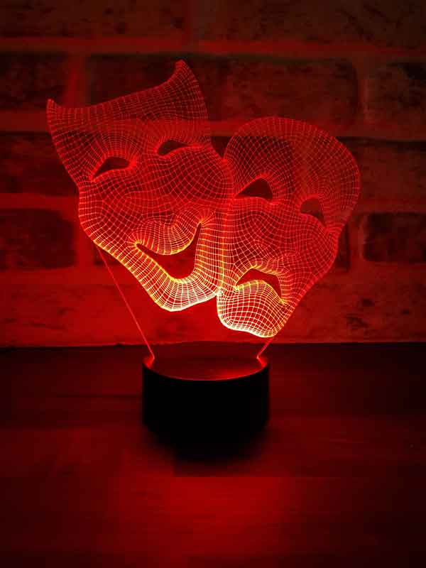 3D Theatre Mask Gift Led Lamp