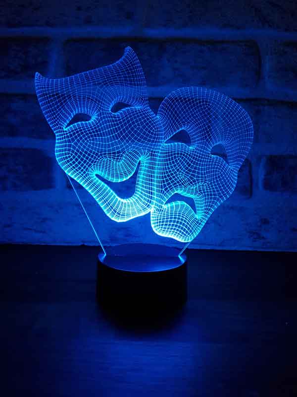 3D Theatre Mask Gift Led Lamp