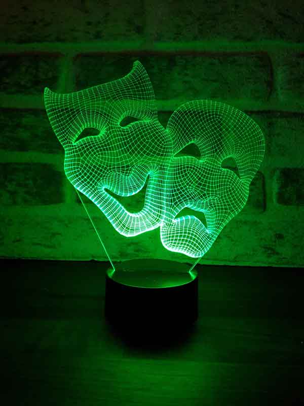 3D Theatre Mask Gift Led Lamp