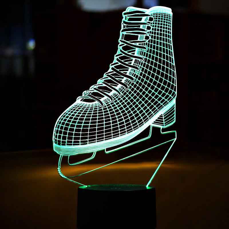 3D ice skating lamp