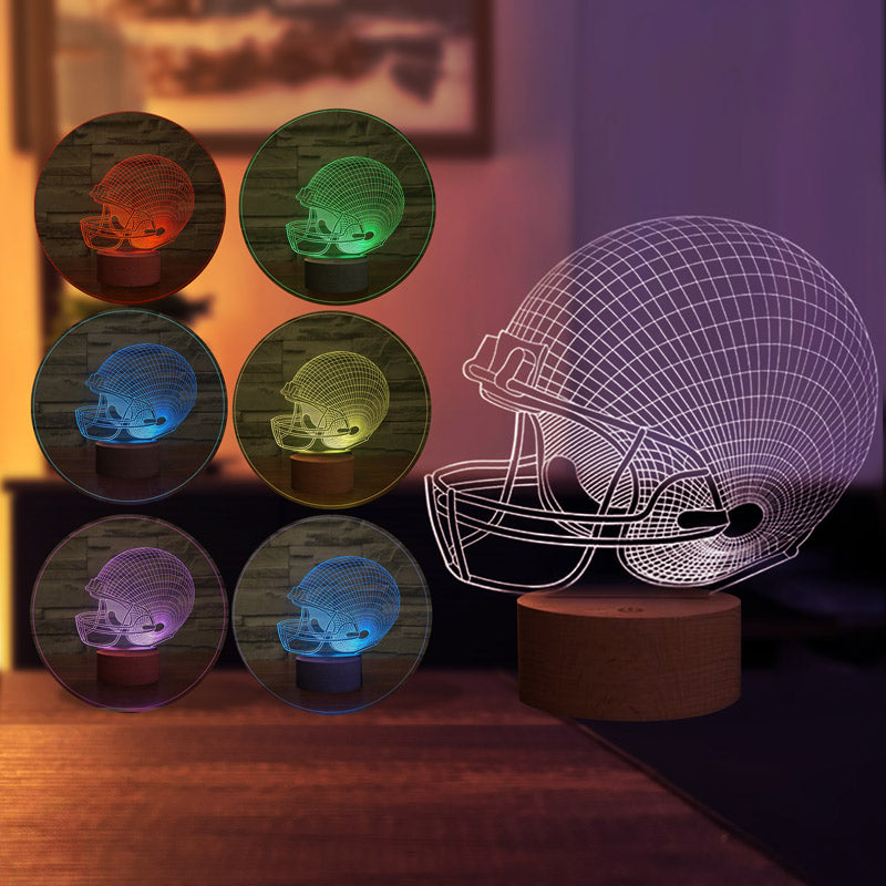 3D خوذة بقيادة مصباح الجدول