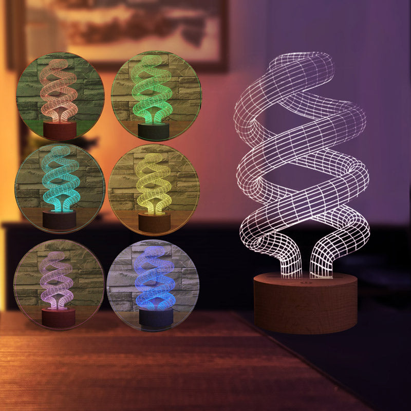 Spiral 3D Table Lamp