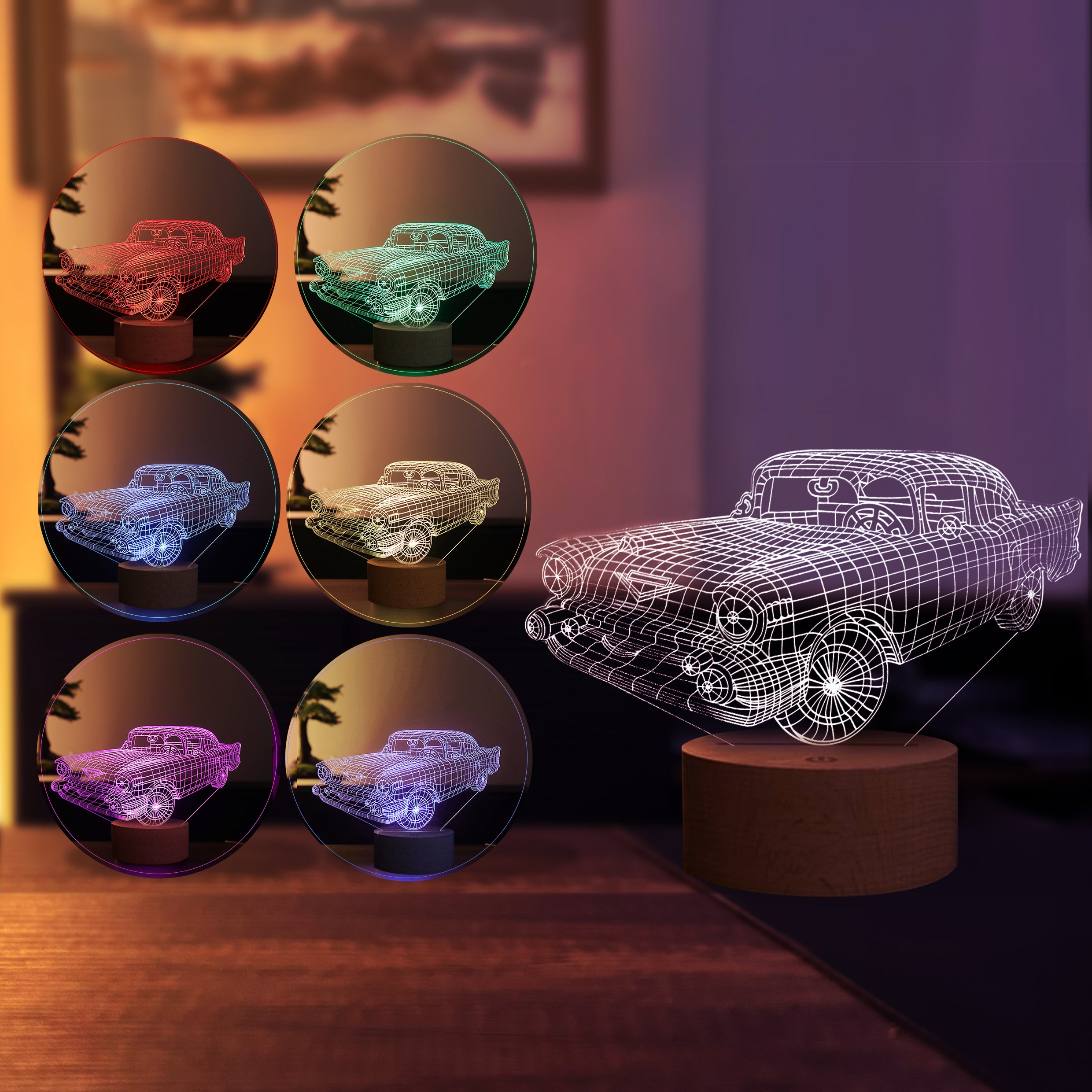 3D Chevrolet LED Table Lamp