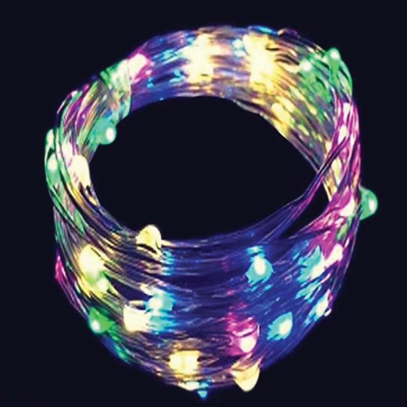 Luz Led de hada de alambre de plata animada de color pastel