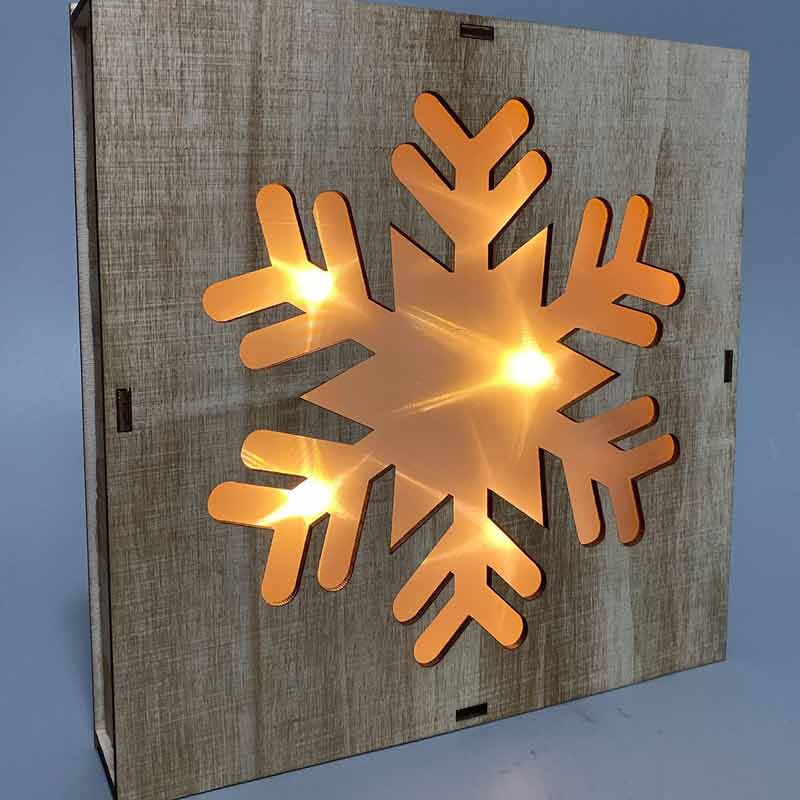 Wooden snowflake board