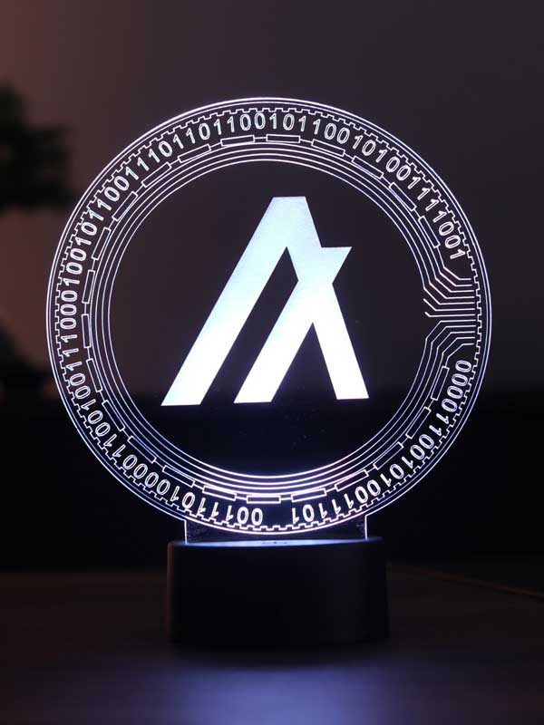 Algorand Algocoin Figürlü Kripto Dekoratif Hediye Led Masa Lambası | BYLAMP