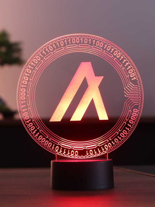 Algorand Algocoin Figürlü Kripto Dekoratif Hediye Led Masa Lambası | BYLAMP