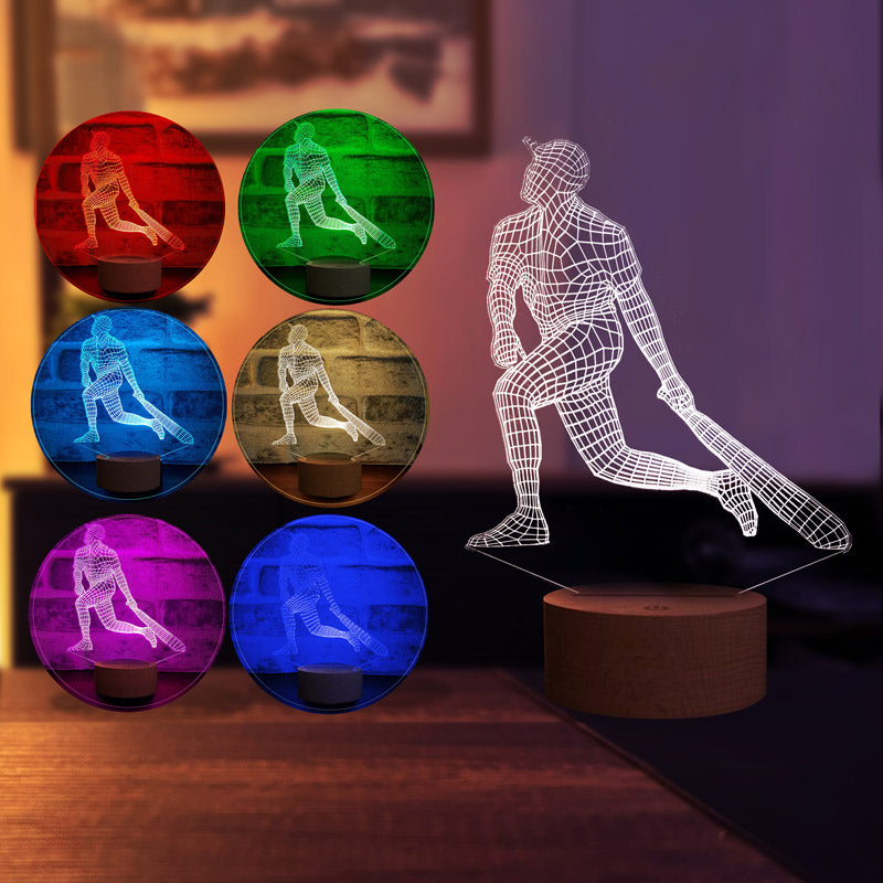 3D Baseball Led Night Light