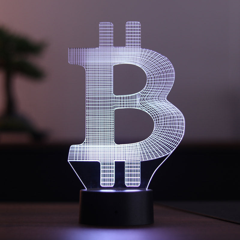 Bitcoin Figürlü Dekoratif Hediye Led Masa Lambası | BYLAMP