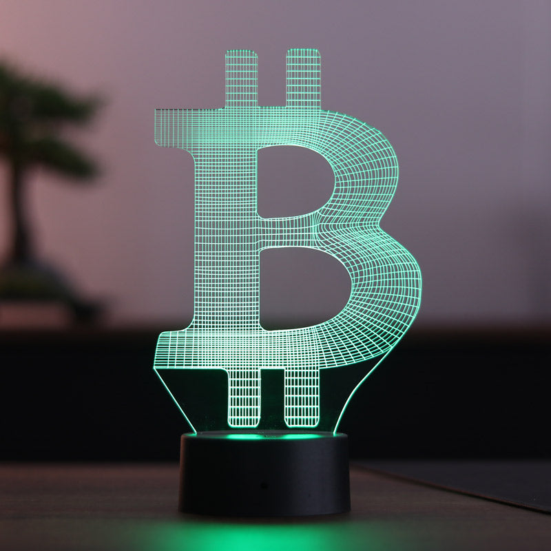 Bitcoin Figürlü Dekoratif Hediye Led Masa Lambası | BYLAMP