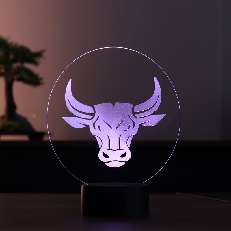3D Bull Led Table Lamp