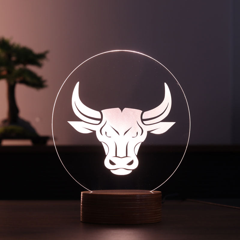 3D Bull Led Table Lamp