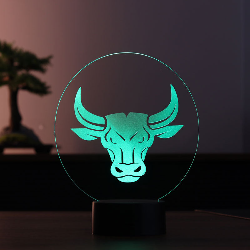 3D Bull Led Table Lamp