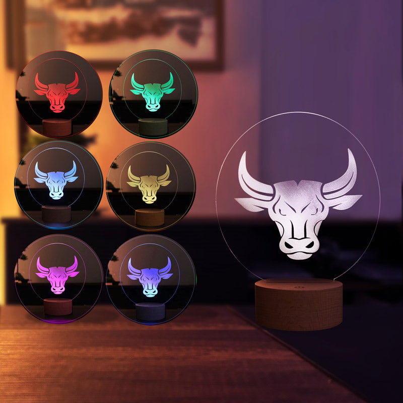 3D Bull Led Table Lamp