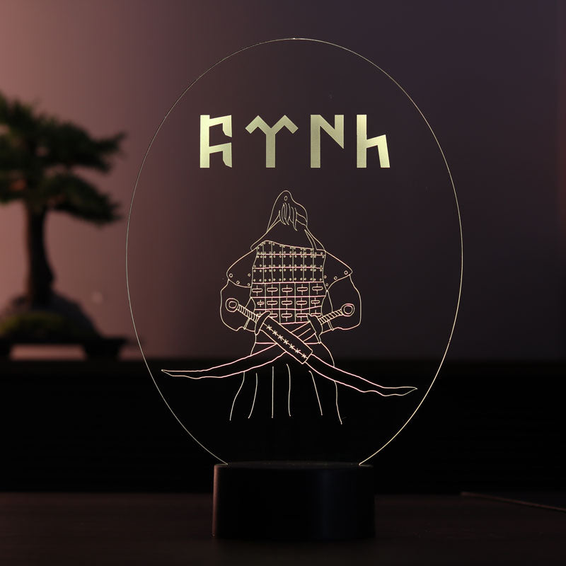 Cengizhan Figürlü Dekoratif Hediye Led Masa Lambası | BYLAMP