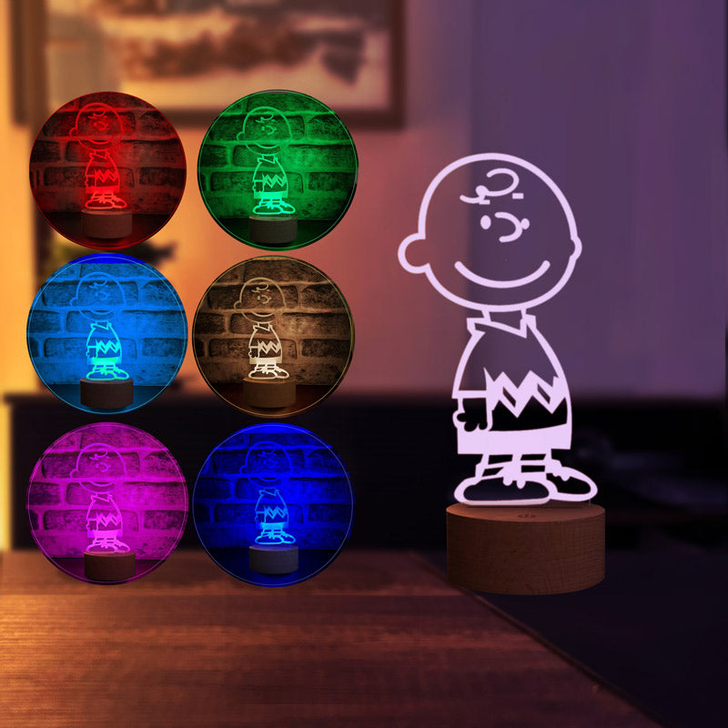 Charlie Brown Figürlü Dekoratif Hediye Led Masa Lambası | BYLAMP