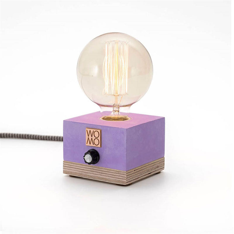 Colorful Concrete Table Lamp with Dimmer