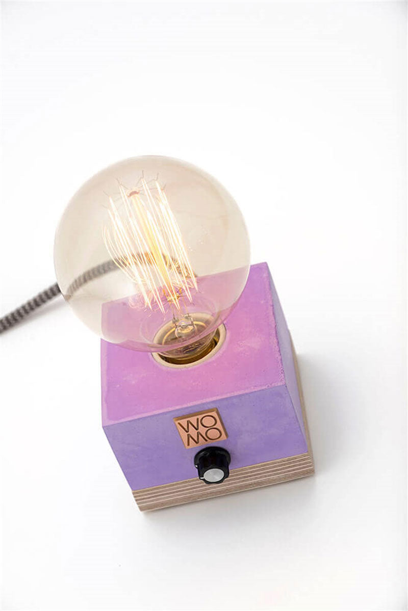 Colorful Concrete Table Lamp with Dimmer