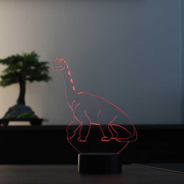 3-D dinosaur LED night light