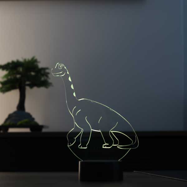3-D dinosaur LED night light