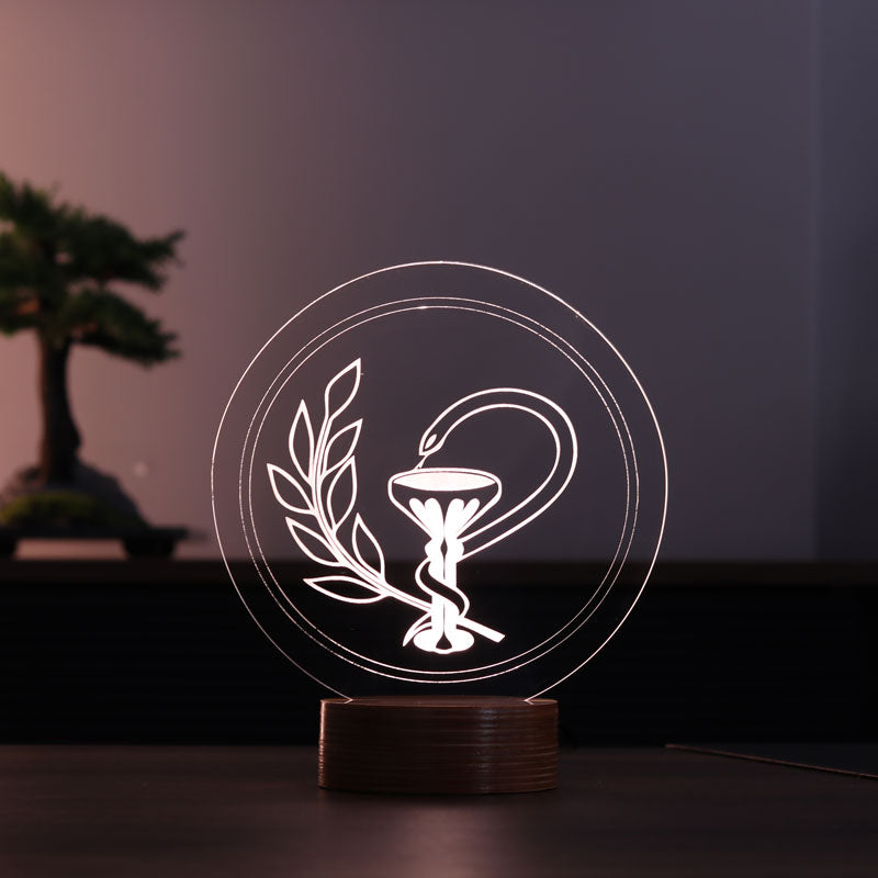 Eczane Logo Figürlü Dekoratif Hediye Led Masa Lambası | BYLAMP