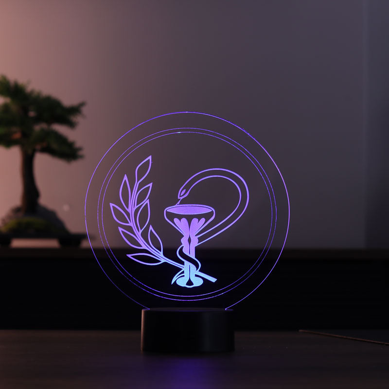 Logotipo de farmacia LED Lámpara de mesa