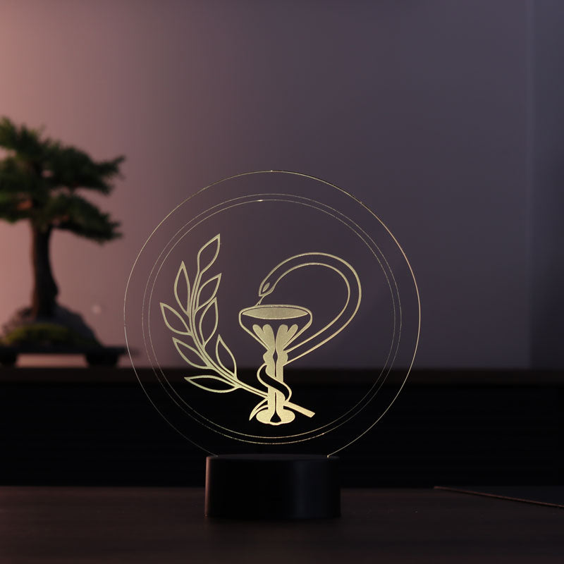 Eczane Logo Figürlü Dekoratif Hediye Led Masa Lambası | BYLAMP