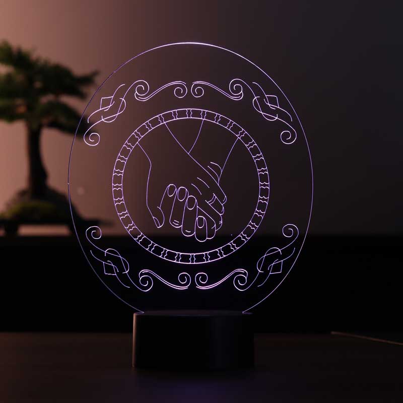 3-D Hand-hand gift LED lamp