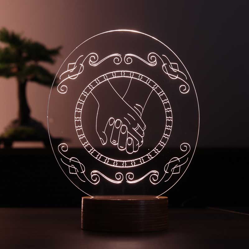 3-D Hand-hand gift LED lamp