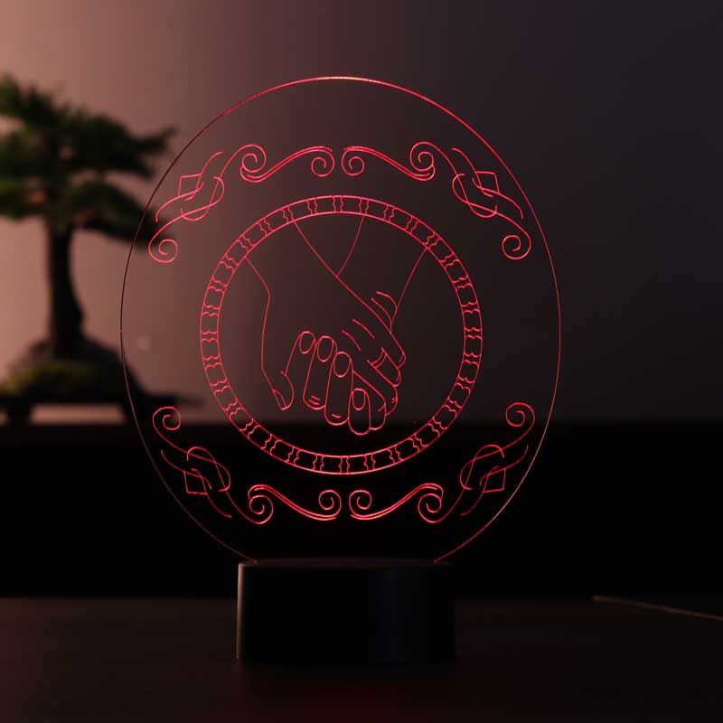 3-D Hand-hand gift LED lamp