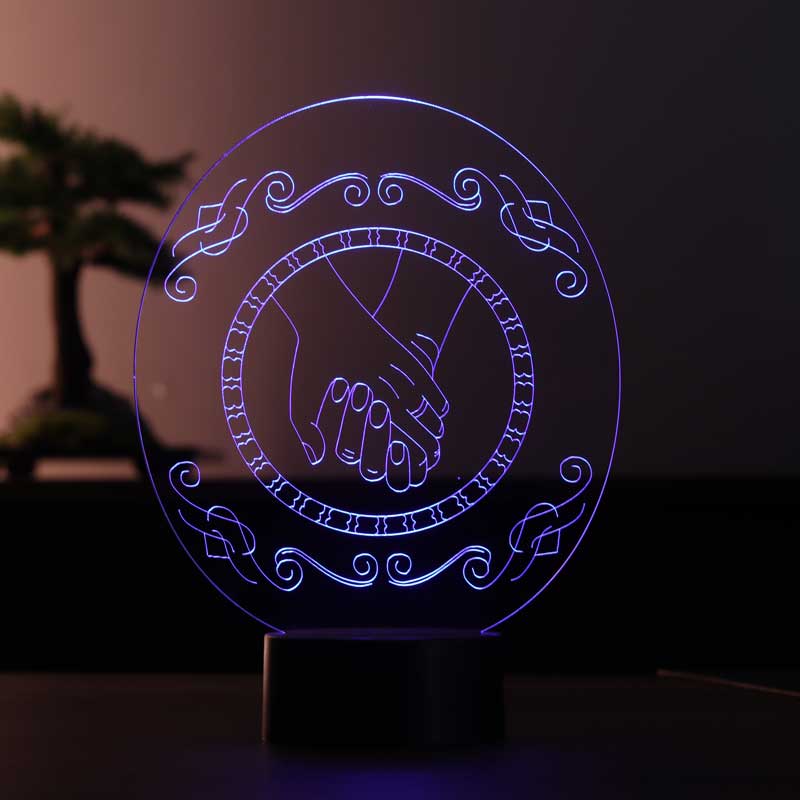 3-D Hand-hand gift LED lamp