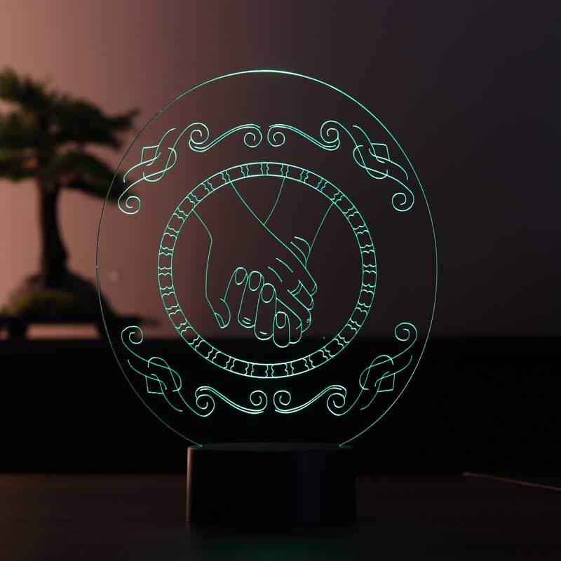 3-D Hand-hand gift LED lamp