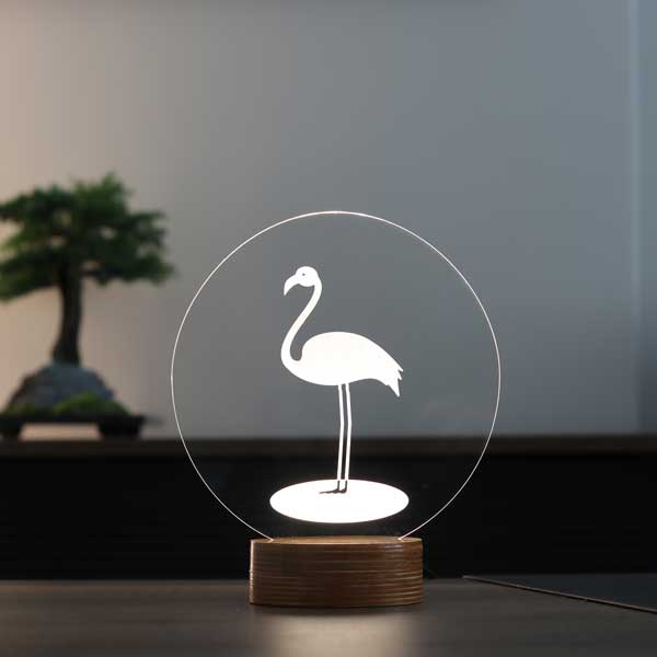 Flamingo Figürlü Dekoratif Hediye Led Masa Lambası | BYLAMP