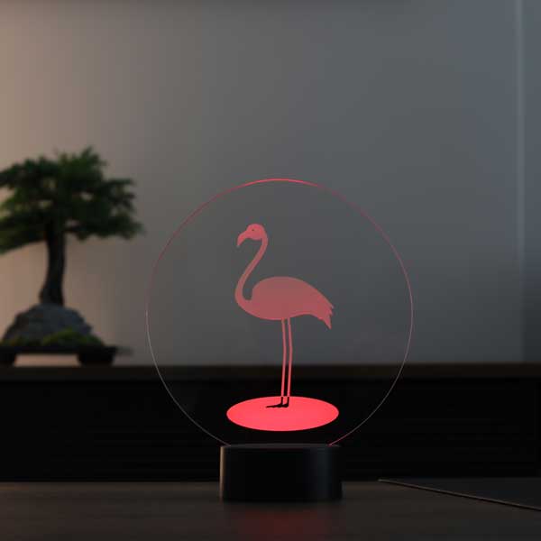 Flamingo Figürlü Dekoratif Hediye Led Masa Lambası | BYLAMP