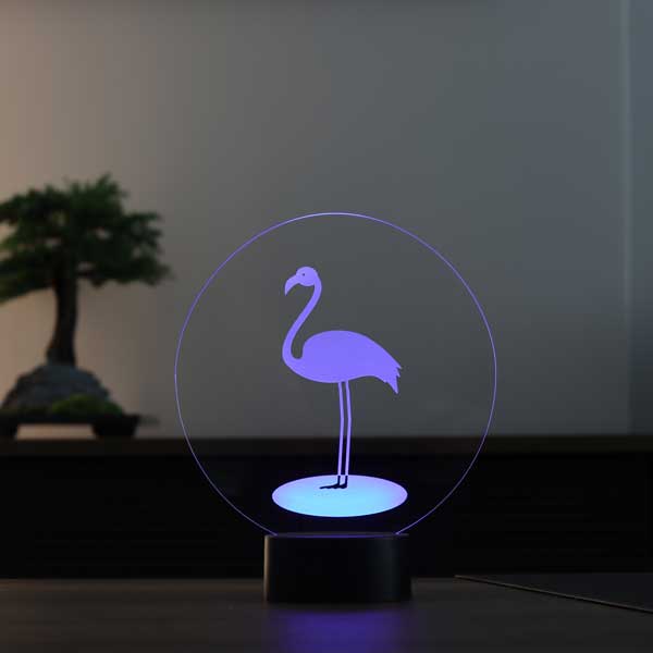 Flamingo Figürlü Dekoratif Hediye Led Masa Lambası | BYLAMP