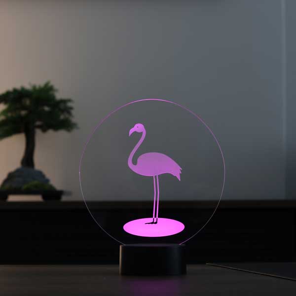 Flamingo Figürlü Dekoratif Hediye Led Masa Lambası | BYLAMP