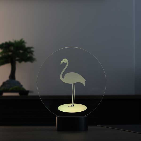 Flamingo Figürlü Dekoratif Hediye Led Masa Lambası | BYLAMP