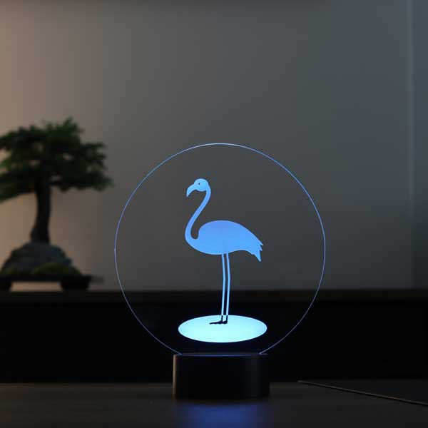 Flamingo Figürlü Dekoratif Hediye Led Masa Lambası | BYLAMP