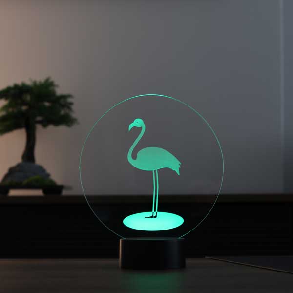 Flamingo Figürlü Dekoratif Hediye Led Masa Lambası | BYLAMP