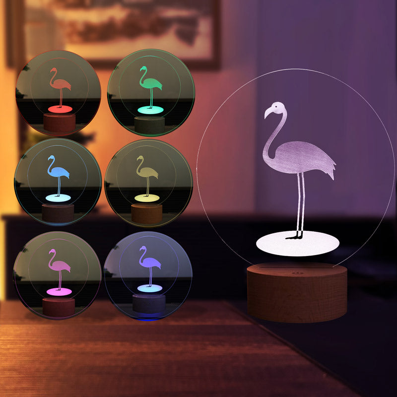 Flamingo Figürlü Dekoratif Hediye Led Masa Lambası | BYLAMP