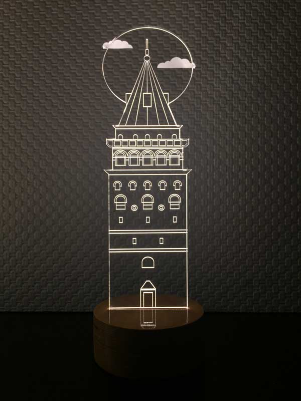 3D Galata Tower Table Lamp