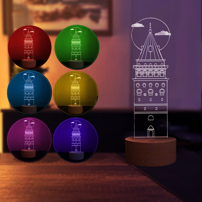 3D Galata Tower Table Lamp